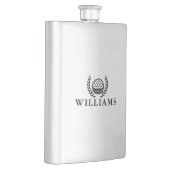 Classic Personalized Name Monogram Flachmann (Rechts)