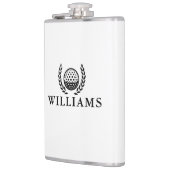 Classic Personalized Name Monogram Golf Ball Flachmann (Links)