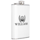 Classic Personalized Name Monogram Golf Ball Flachmann (Rechts)