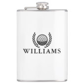 Classic Personalized Name Monogram Golf Ball Flachmann (Vorderseite)
