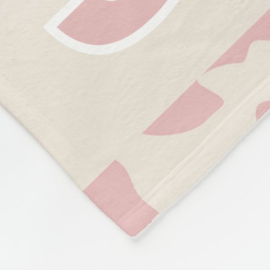 Classic Personalized Pink Cow Print Fleecedecke (Ecke)