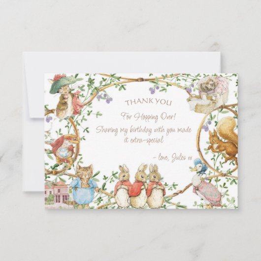 Classic Peter das Kaninchen Geburtstag Dankeschön (Vorderseite)