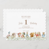 Classic Peter der Kaninchen Einladung zum Geburtst (Vorne/Hinten)