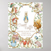 Classic Peter der Rabbit Baby Diaper Raffle Budget Poster (Vorne)