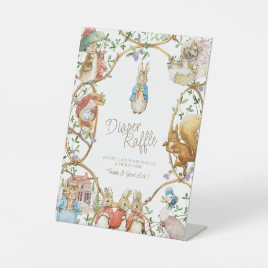 Classic Peter der Rabbit Baby Duwer Windschutzsche Sockelschild (Vorderseite)