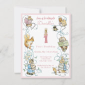 Classic Peter der Rabbit Beatrix Potter Geburtstag Einladung (Vorderseite)