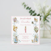 Classic Peter der Rabbit Beatrix Potter Geburtstag Einladung (Stehend Vorderseite)