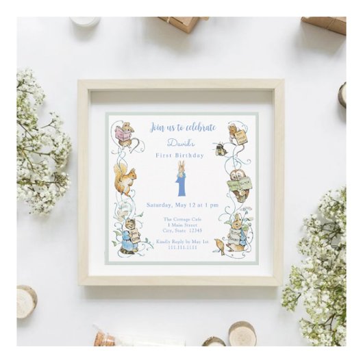 Classic Peter der Rabbit Beatrix Potter Geburtstag Einladung