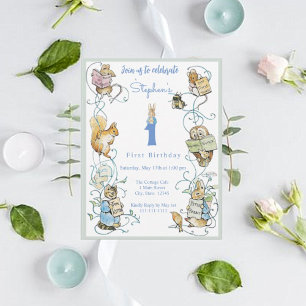 Classic Peter der Rabbit Beatrix Potter Geburtstag Einladung