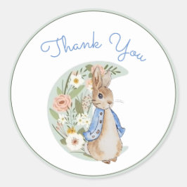 Classic Peter der Rabbit Beatrix Potter Geburtstag Runder Aufkleber