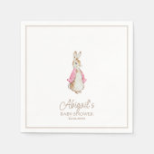 Classic Peter der Rabbit Pink Girl Baby Dusche Serviette (Vorderseite)