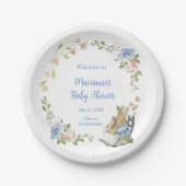Classic Peter der Rabbit Twin Baby Dusche Pappteller (Vorderseite)