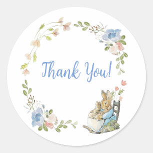 Classic Peter der Rabbit Twin Baby Dusche Runder Aufkleber