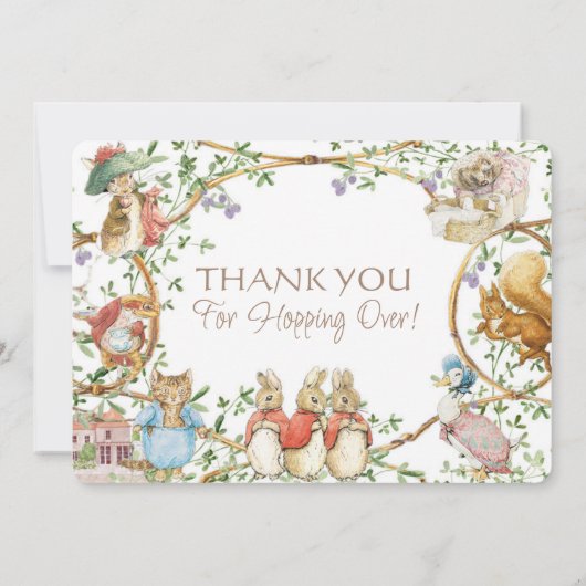 Classic Peter die Rabbit Baby Dusche Danke Auto (Rückseite)