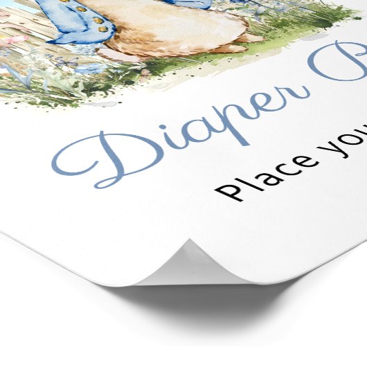 Classic Peter Rabbit Babydusche Windeln Poster (Ecke)