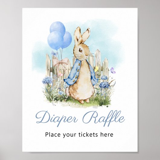 Classic Peter Rabbit Babydusche Windeln Poster (Vorne)