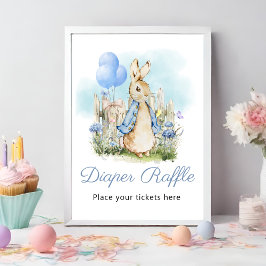 Classic Peter Rabbit Babydusche Windeln Poster