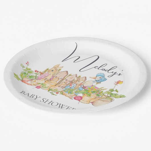 Classic Peter Rabbit Paper Teller - 7" Runde (Schrägansicht)