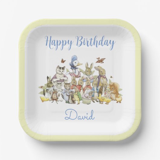 Classic Peter the Kanbit Birthday Paper Plate Pappteller (Vorderseite)
