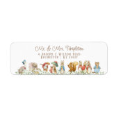 Classic Peter the Rabbit Baby Duwer Address Label (Vorne)
