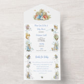 Classic Peter the Rabbit Baby Shower All In One Einladung (Innen Boden)