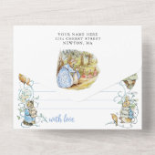 Classic Peter the Rabbit Baby Shower All In One Einladung (Rückseite)