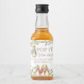 Classic Peter the Rabbit Baby Shower Book Request Alkoholflaschenetikett (Vorderseite)