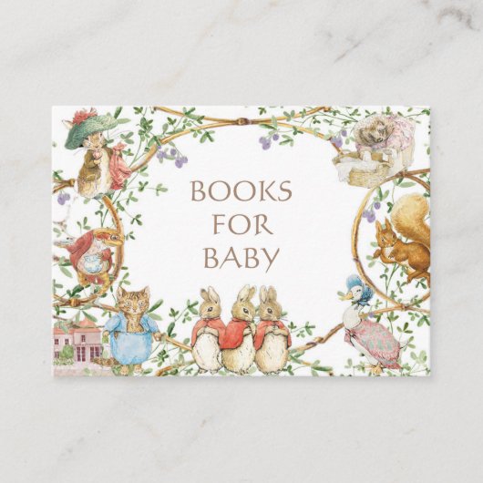 Classic Peter the Rabbit Baby Shower Book Request Begleitkarte (Vorderseite)