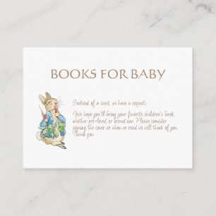 Classic Peter the Rabbit Baby Shower Book Request Begleitkarte