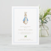 Classic Peter the Rabbit Baby Shower Einladung (Stehend Vorderseite)