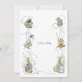 Classic Peter the Rabbit Baby Shower Einladung (Rückseite)