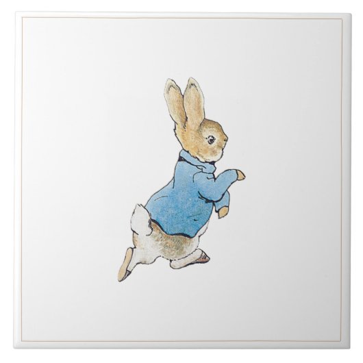 Classic Peter the Rabbit Baby Shower Fliese (Vorderseite)