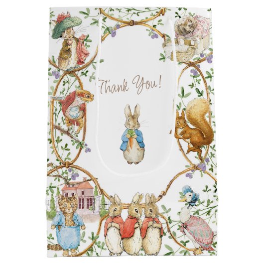 Classic Peter the Rabbit Baby Shower Mittlere Geschenktüte (Rückseite)