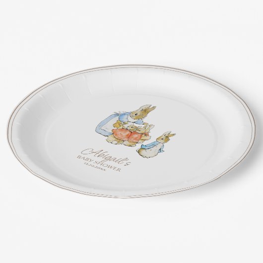 Classic Peter the Rabbit Baby Shower Pappteller (Schrägansicht)