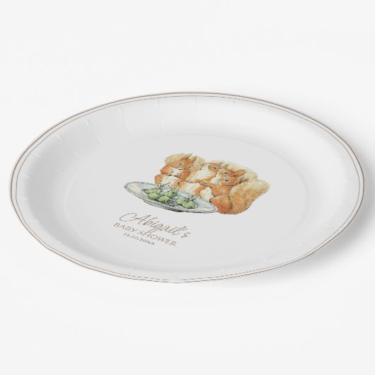 Classic Peter the Rabbit Baby Shower Pappteller (Schrägansicht)