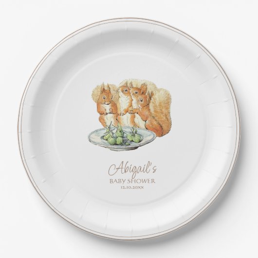 Classic Peter the Rabbit Baby Shower Pappteller (Vorderseite)