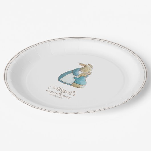 Classic Peter the Rabbit Baby Shower Pappteller (Schrägansicht)