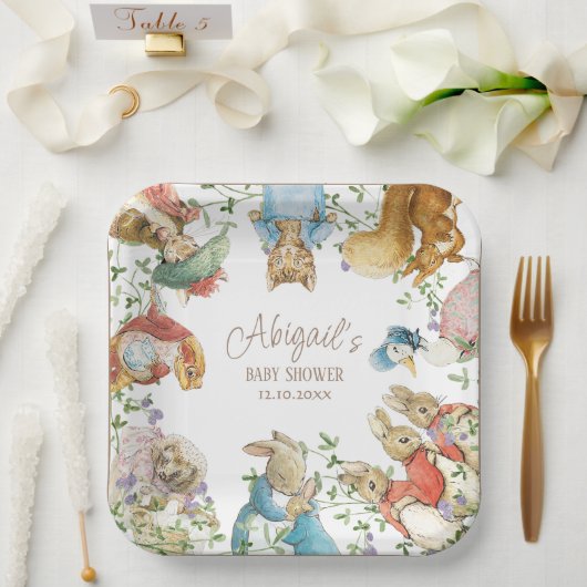 Classic Peter the Rabbit Baby Shower Pappteller (Hochzeit)