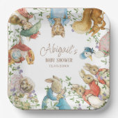 Classic Peter the Rabbit Baby Shower Pappteller (Vorderseite)