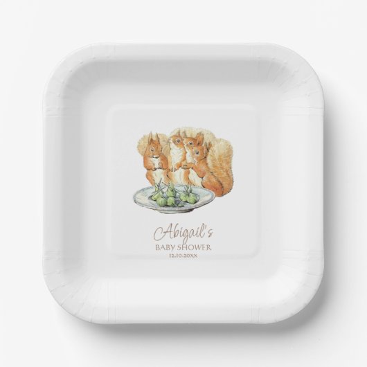 Classic Peter the Rabbit Baby Shower Pappteller (Vorderseite)