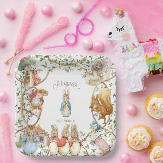 Classic Peter the Rabbit Baby Shower Pappteller (Party)