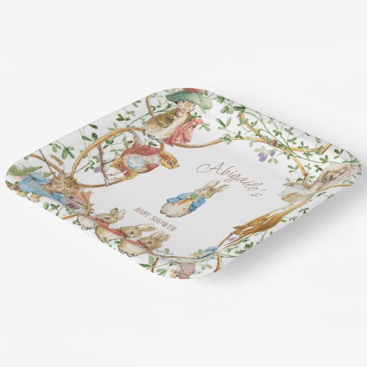 Classic Peter the Rabbit Baby Shower Pappteller (Gewinkelt)