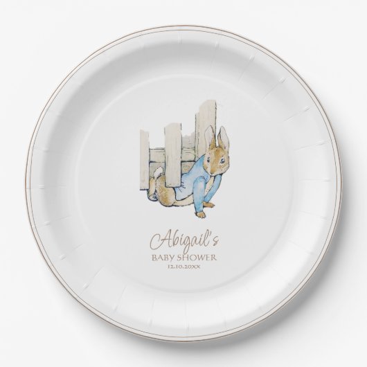 Classic Peter the Rabbit Baby Shower Pappteller (Vorderseite)