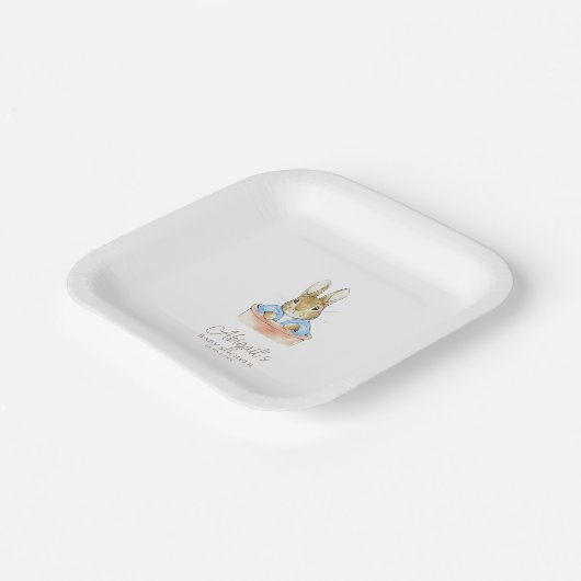 Classic Peter the Rabbit Baby Shower Pappteller (Gewinkelt)