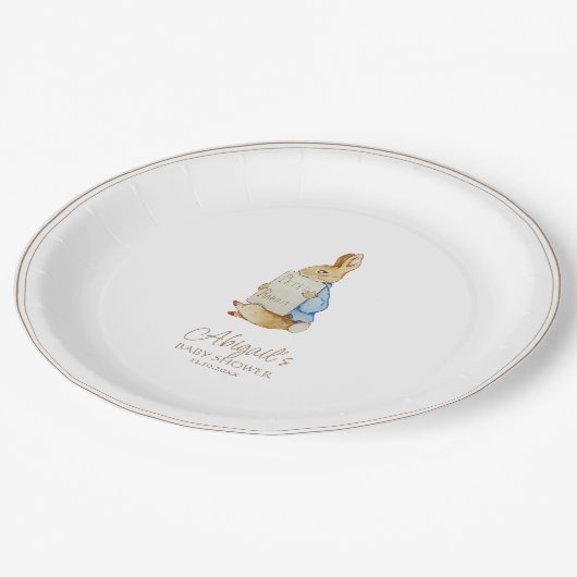 Classic Peter the Rabbit Baby Shower Pappteller (Schrägansicht)