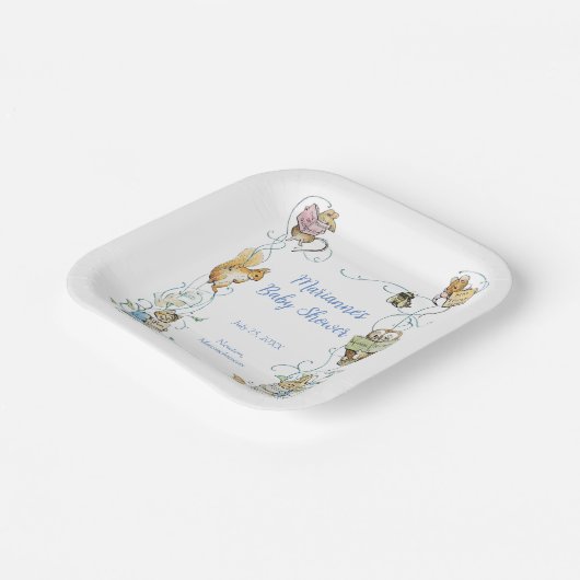 Classic Peter the Rabbit Baby Shower Pappteller (Gewinkelt)