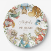 Classic Peter the Rabbit Baby Shower Pappteller (Vorderseite)