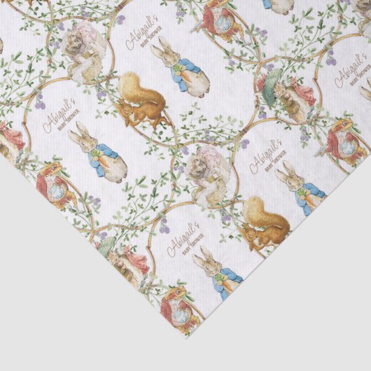 Classic Peter the Rabbit Baby Shower Seidenpapier (Detail)