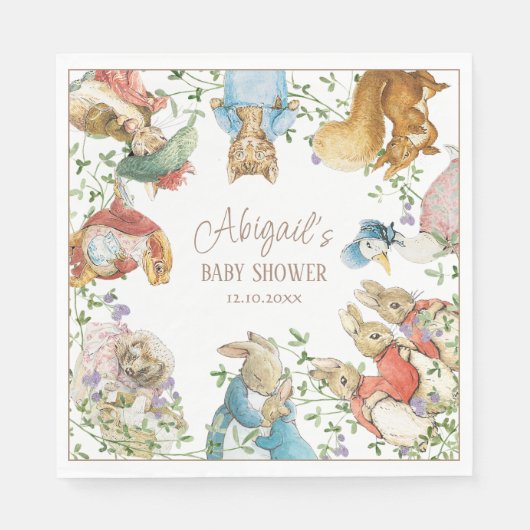 Classic Peter the Rabbit Baby Shower Serviette (Vorderseite)