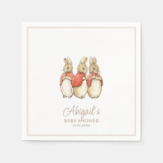 Classic Peter the Rabbit Baby Shower Serviette (Vorderseite)